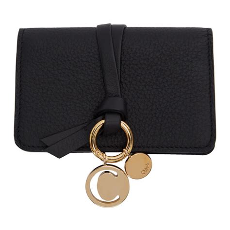 chloe alphabet wallet on chain|chloe alphabet card holder.